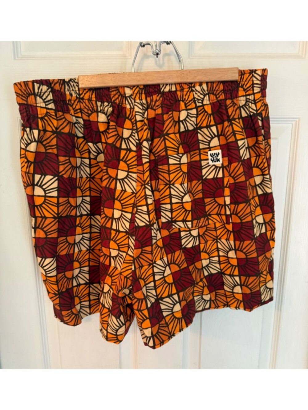 Lucy & Yak Charlie Sun Print Pull On Organic Cotton Shorts Women's Large NWT - Picture 3 of 7